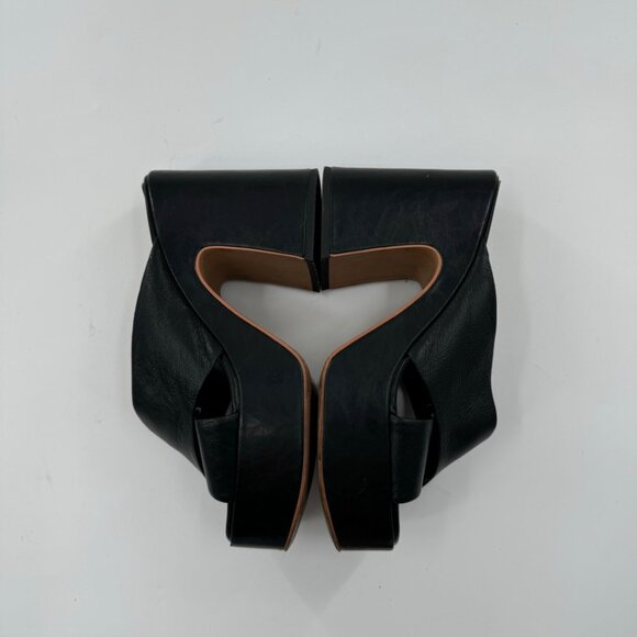 Dolce Vita Wonder Black Leather Platform Heeled Sandals Size 7.5 - Picture 8 of 11